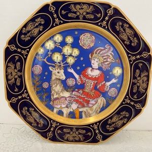 Vintage 1978 Weihnachtsteller Christmas Plate. Limited Edition. Hand Painted
